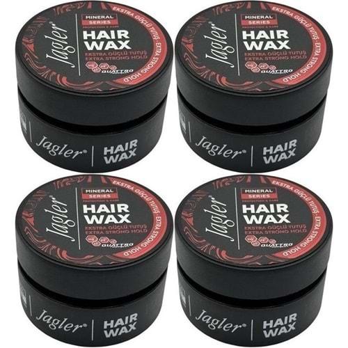 Jagler Süper Wax 150ML Extra Strong hold - Ekstra Güçlü Tutuş (4 Lü Set)