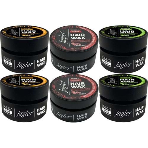 Jagler Süper Wax 150ML Parlak Görünüm - Doğal Görünüm - Ekstra Güçlü Tutuş (Karma 6 Lı Set)