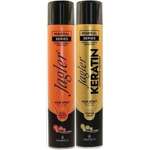 Jagler Saç Spreyi 400ML Extra Strong Hold Ekstra Güçlü Tutuş & Minarelli Ekstra Sert (Karma 2Li Set)