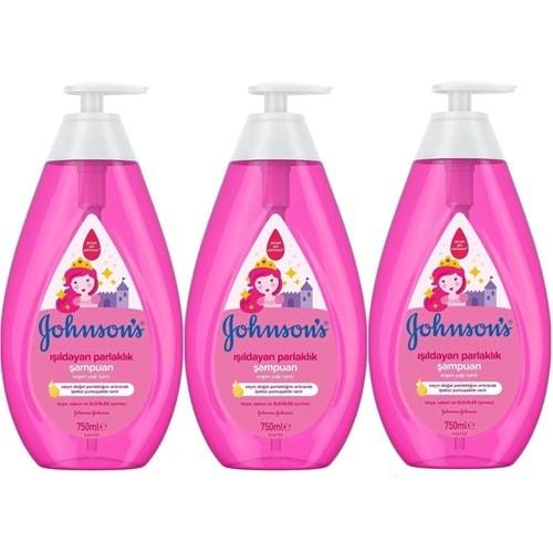 Johnsons Baby Bebek Şampuanı 750ML Işıldayan Parlaklık (3 Lü Set)