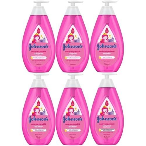 Johnsons Baby Bebek Şampuanı 750ML Işıldayan Parlaklık (6 Lı Set)