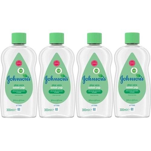 Johnsons Baby Bebek Yağı 300ML Aleo Vera (4 Lü Set)
