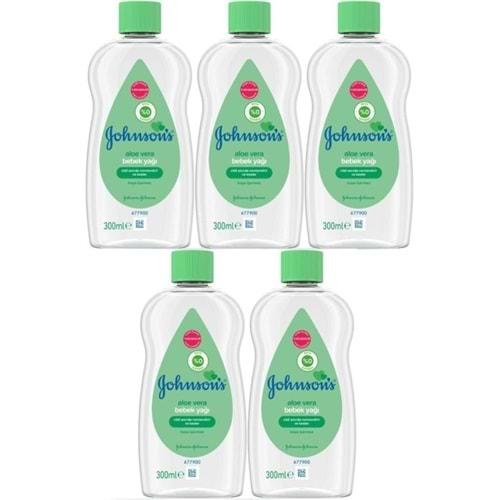 Johnsons Baby Bebek Yağı 300ML Aleo Vera (5 Li Set)