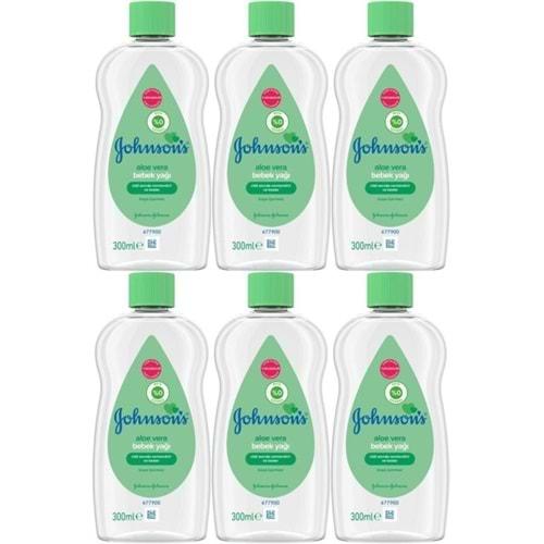 Johnsons Baby Bebek Yağı 300ML Aleo Vera (6 Lı Set)