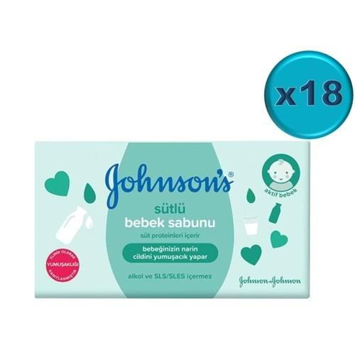Johnsons Baby Bebek Sabunu 90Gr Sütlü (18 Li Set)