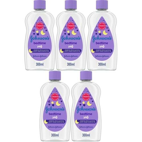 Johnsons Baby Bebek Yağı 300ML Bedtime (Uyku Rutini) (5 Li Set)