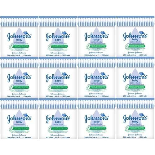 Johnsons Baby Kulak Temizleme Çubuğu 200 Adet (12 Li Set)