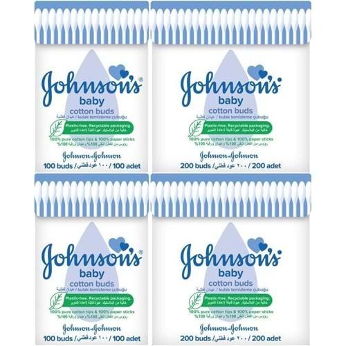 Johnsons Baby Kulak Temizleme Çubuğu 100 Adet + 200 Adet Toplam 600 Adet (Karma Set)