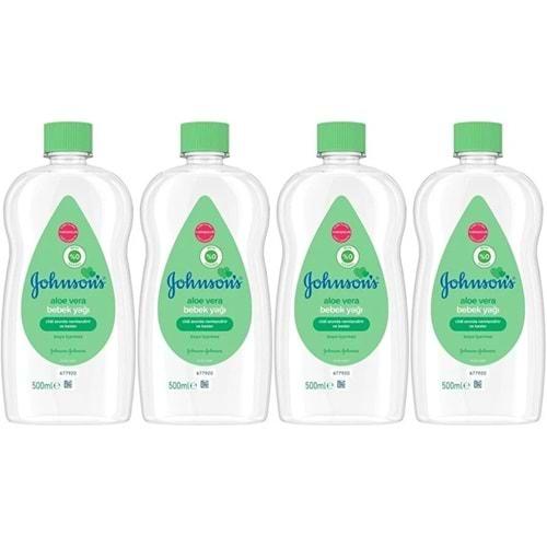 Johnsons Baby Bebek Yağı 500ML Aloe Vera (4 Lü Set)