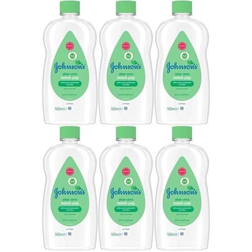 Johnsons Baby Bebek Yağı 500ML Aloe Vera (6 Lı Set)