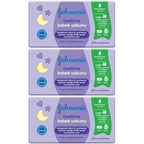 Johnsons Baby Bedtime Natural Bebek Sabunu 90GR (3 Lü Set)
