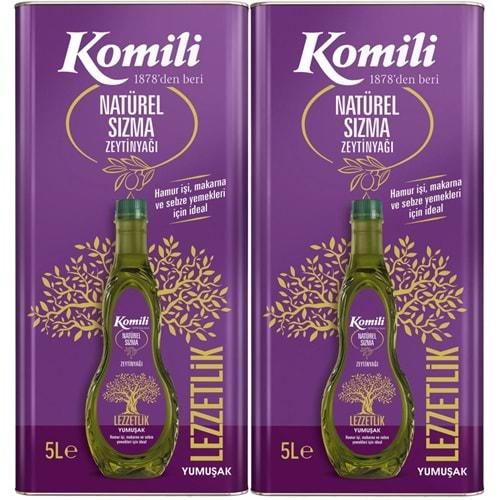 Komili Zeytinyağı 10LT Natural Ege Sızması (Teneke) (2PK*5LT)
