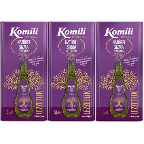 Komili Zeytinyağı 15LT Natural Ege Sızması (Teneke) (3PK*5LT)