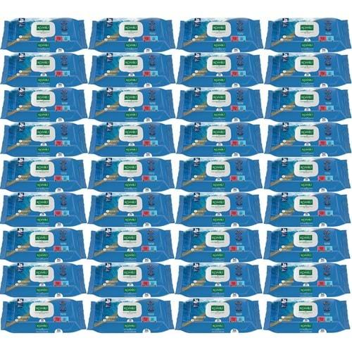 Komili Islak Havlu Mendil 90 Yaprak Okyanus Esintisi (36 Lı Set) Pratik Kapaklı (3240 Yaprak)