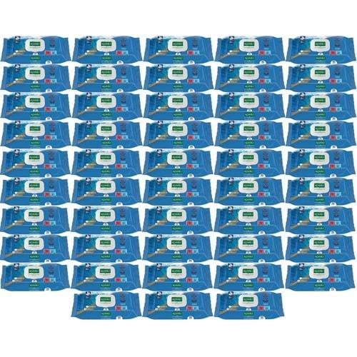 Komili Islak Havlu Mendil 90 Yaprak Okyanus Esintisi (48 Li Set) Pratik Kapaklı (4320 Yaprak)