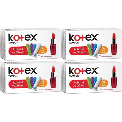 Kotex Tampon Mini 64 Lü Set (4PK*16)