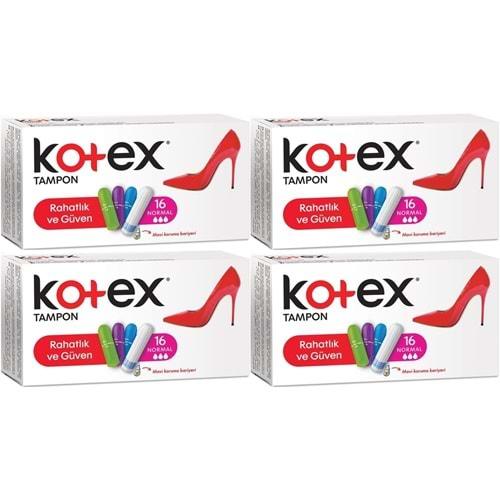 Kotex Tampon Normal 64 Lü Set (4PK*16)
