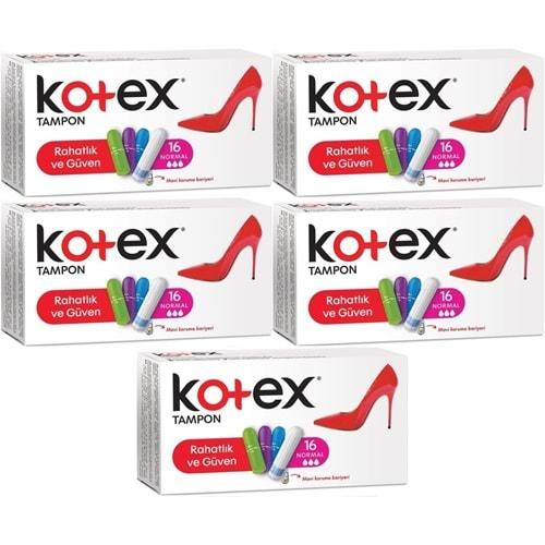 Kotex Tampon Normal 80 Li Set (5PK*16)