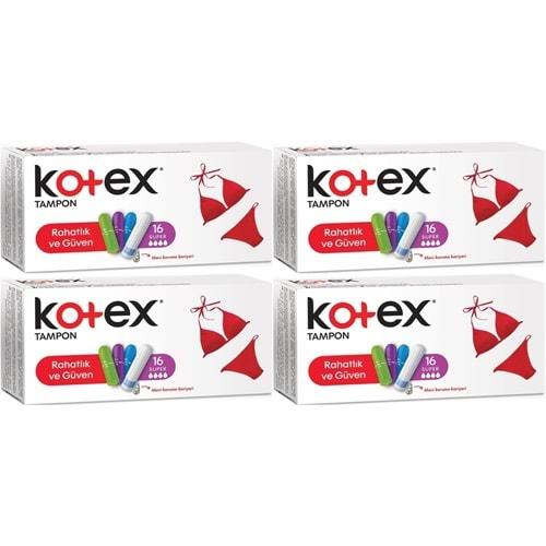 Kotex Tampon Süper 64 Lü Set (4PK*16)