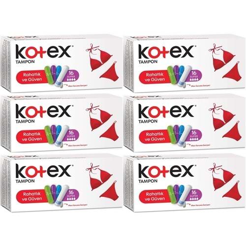 Kotex Tampon Süper 96 Lı Set (6PK*16)
