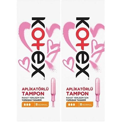 Kotex Aplikatörlü Tampon Normal 16 Lı Set (2PK*8)