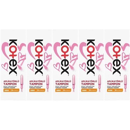 Kotex Aplikatörlü Tampon Normal 40 Lı Set (5PK*8)
