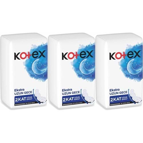 Kotex Hijyenik Ped Ekstra Uzun Gece 27 Li Set (3PK*9)