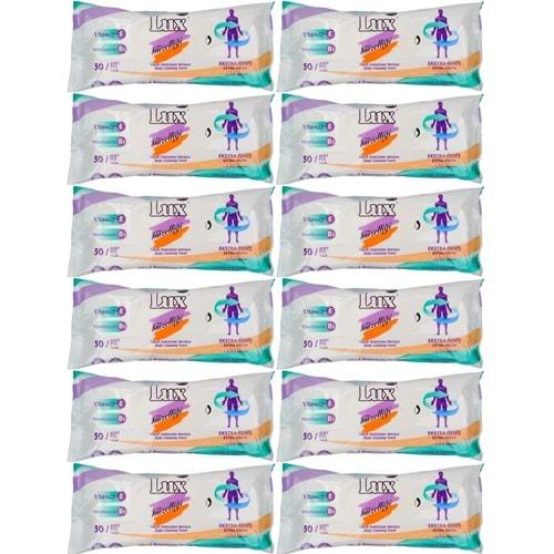 Lux Hasta Vücut Temizleme Islak Mendil Havlu 50 Yaprak XL (12 Li Set)