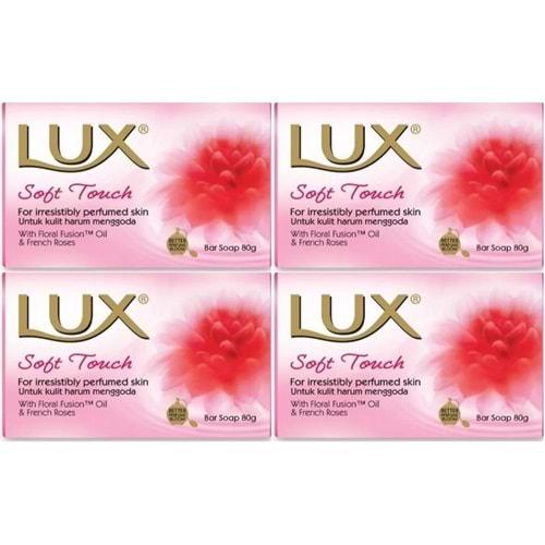 Lux Sabun 80GR Soft Touch (Yumuşak Dokunuş) (4 Lü Set)