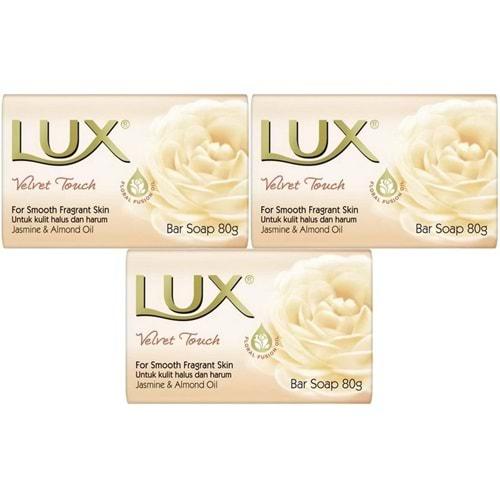 Lux Sabun 80GR Velvet Touch (Kadife Dokunuş) (3 Lü Set)