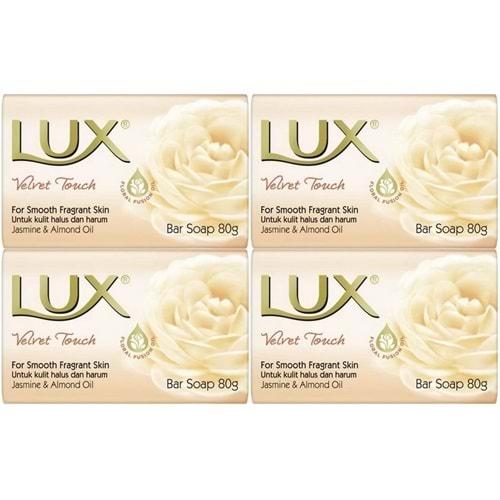 Lux Sabun 80GR Velvet Touch (Kadife Dokunuş) (4 Lü Set)