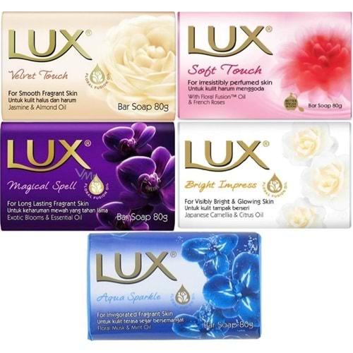 Lux Sabun 80GR (Karma 5 Li Set) Soft Touch/Velvet Touch/Magicial Spell/Aqua Sparke/Bright Impress