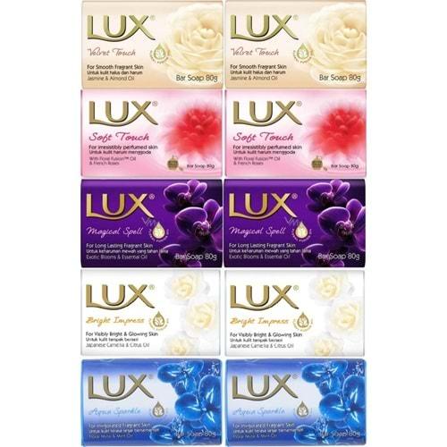 Lux Sabun 80GR (Karma 10 Lu Set) Soft Touch/Velvet Touch/Magicial Spell/Aqua Sparke/Bright Impress