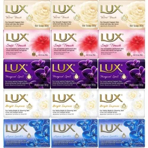 Lux Sabun 80GR (Karma 15 Li Set) Soft Touch/Velvet Touch/Magicial Spell/Aqua Sparke/Bright Impress