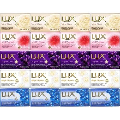 Lux Sabun 80GR (Karma 20 Li Set) Soft Touch/Velvet Touch/Magicial Spell/Aqua Sparke/Bright Impress