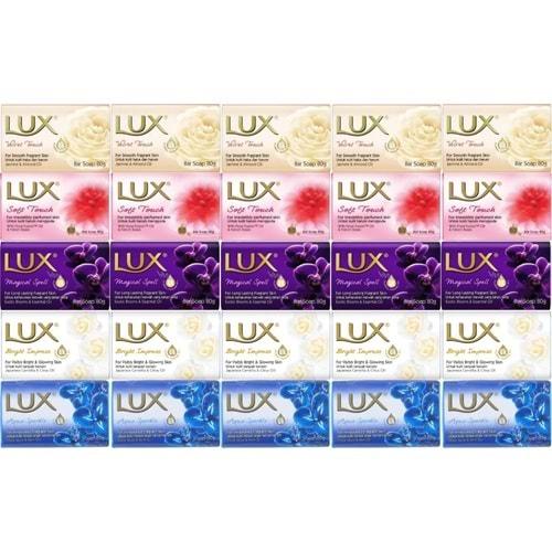 Lux Sabun 80GR (Karma 25 Li Set) Soft Touch/Velvet Touch/Magicial Spell/Aqua Sparke/Bright Impress