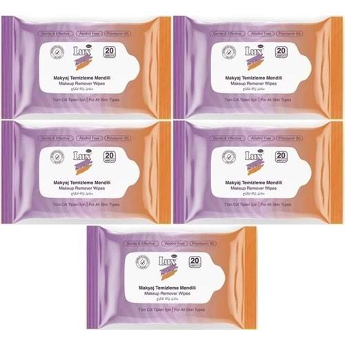 Lux Makyaj Temizleme Mendili Havlu 100 Yaprak (5PK*20)