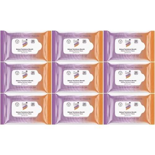Lux Makyaj Temizleme Mendili Havlu 180 Yaprak (9PK*20)