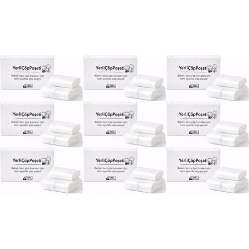 Mandaş Tommee Tippee Twist & Click Çöp Poşeti Tam Uyumlu Yerli (3 Lü Yedek Set) KOVASIZ (9 Lu Set)