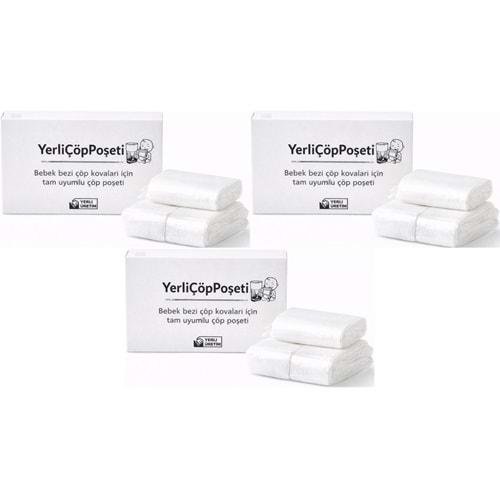 Mandaş Tommee Tippee Twist & Click Çöp Poşeti Tam Uyumlu Yerli (3 Lü Yedek Set) KOVASIZ (3 Lü Set)