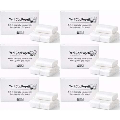 Mandaş Tommee Tippee Twist & Click Çöp Poşeti Tam Uyumlu Yerli (3 Lü Yedek Set) KOVASIZ (6 Lı Set)