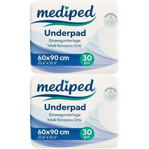 Mediped Hasta Alt Açma Yatak Koruyucu Örtü 60*90CM Klasik 60 Adet (2PK*30)