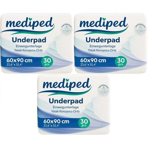 Mediped Hasta Alt Açma Yatak Koruyucu Örtü 60*90CM Klasik 90 Adet (3PK*30)