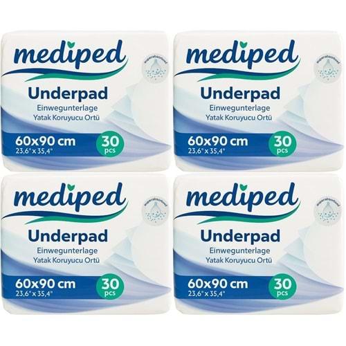 Mediped Hasta Alt Açma Yatak Koruyucu Örtü 60*90CM Klasik 120 Adet (4PK*30)