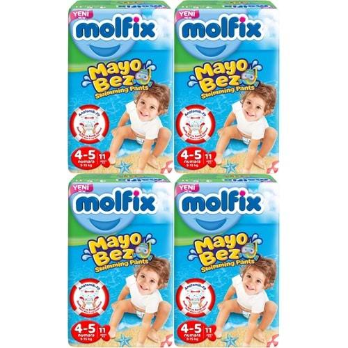 Molfix Swimming Pants (Mayo Bez) Beden:4-5 (9-15Kg) 44 Adet