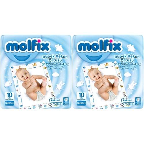 Molfix Bebek Bakım Alt Açma Örtüsü 2 Li Set 20 Adet (2Pk*10)