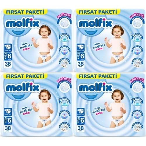 Molfix Bebek Bezi Beden:6 (15+KG) Extra Large 152 Adet Avantaj Fırsat Pk