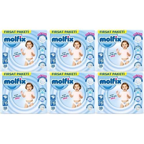 Molfix Bebek Bezi Beden:6 (15+KG) Extra Large 228 Adet Ekstra Fırsat Pk