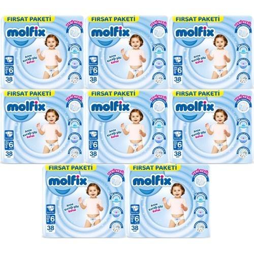 Molfix Bebek Bezi Beden:6 (15+KG) Extra Large 304 Adet Dev Ekonomik Fırsat Pk
