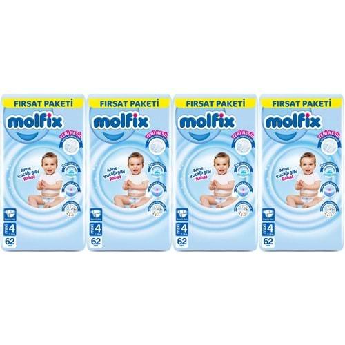 Molfix Bebek Bezi Beden:4 (7-14KG) Maxi 248 Adet Avantaj Fırsat Pk